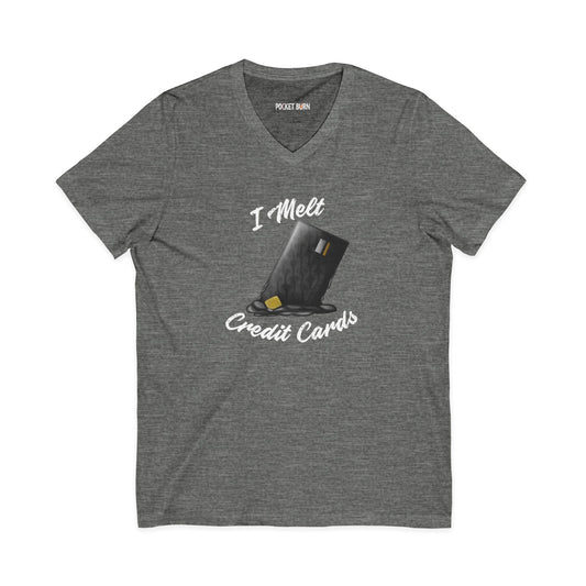 I Melt Credit Cards Women's Cut V-Neck T-Shirt
