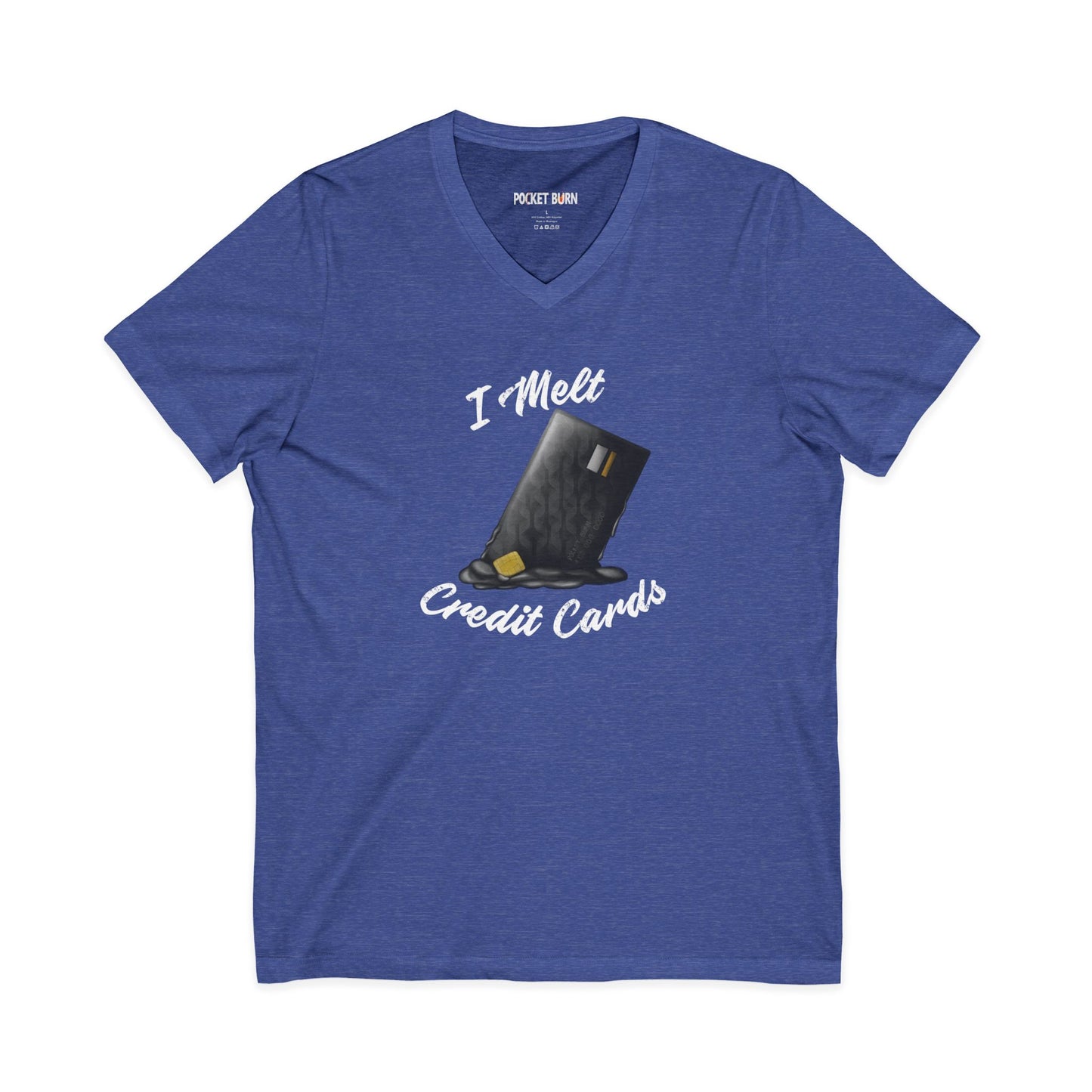I Melt Credit Cards Women's Cut V-Neck T-Shirt