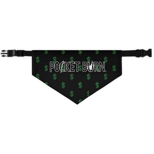 Pocket Burn Money Sign Pet Bandana Collar