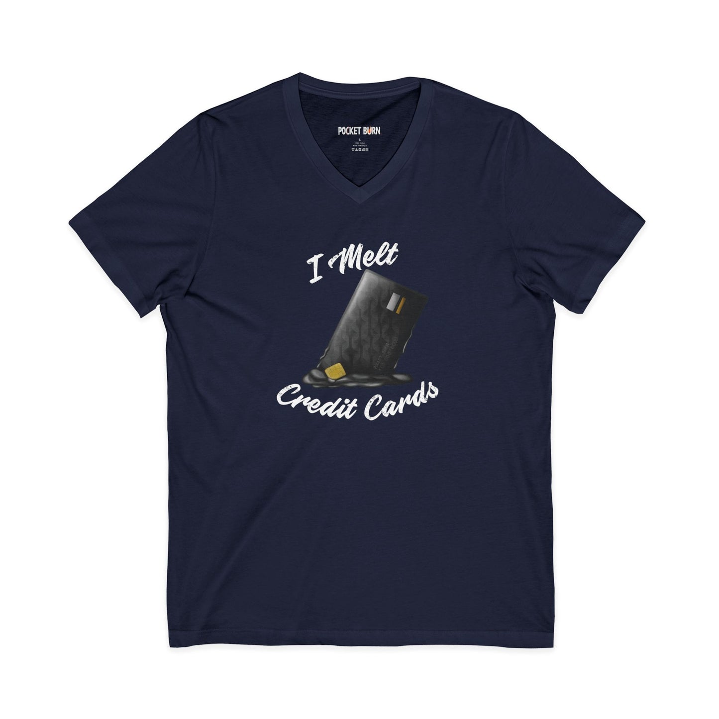 I Melt Credit Cards Women's Cut V-Neck T-Shirt