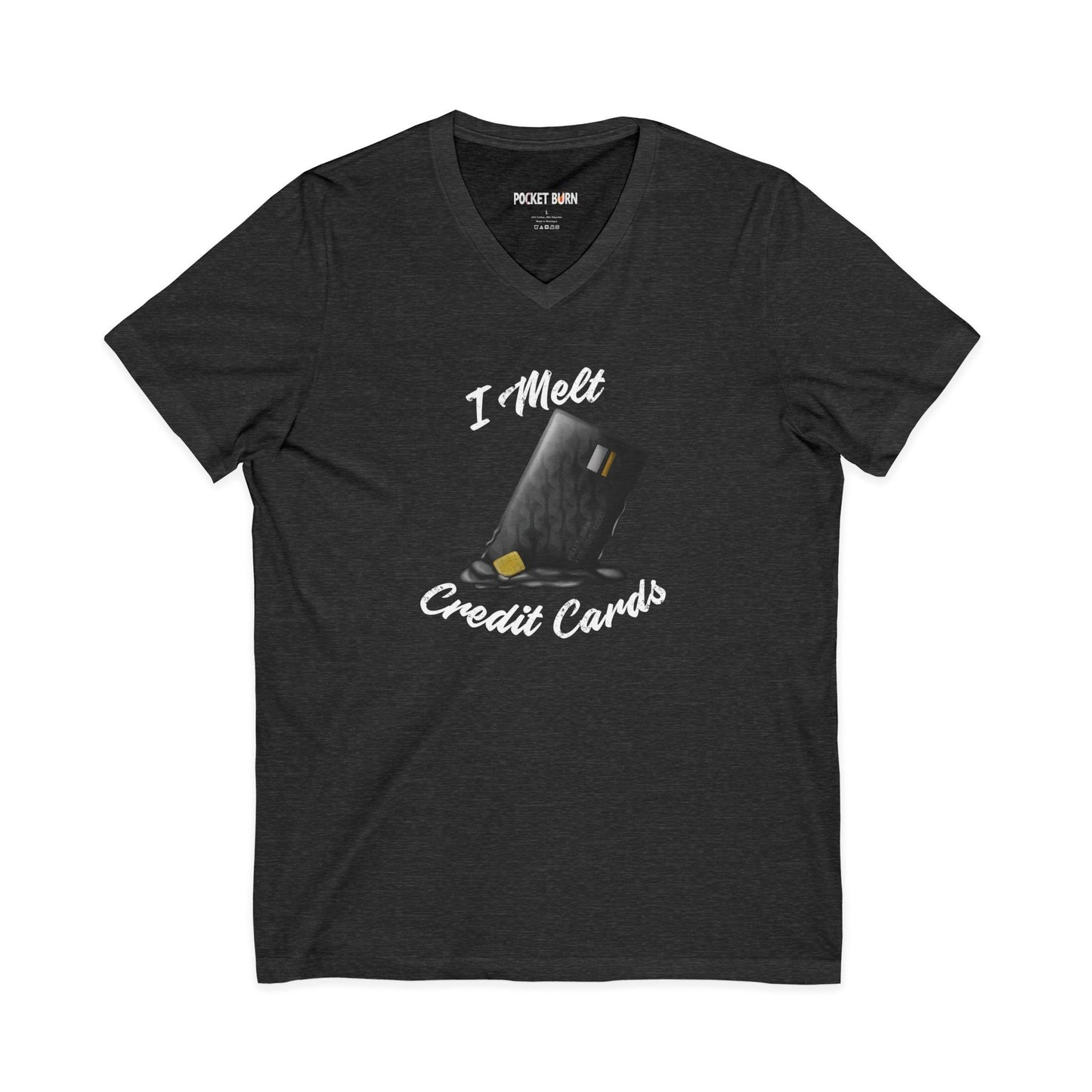 I Melt Credit Cards Women's Cut V-Neck T-Shirt