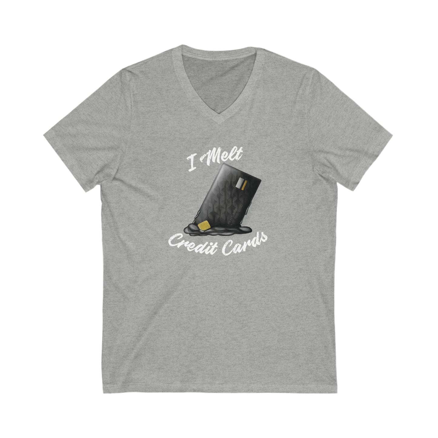 I Melt Credit Cards Women's Cut V-Neck T-Shirt