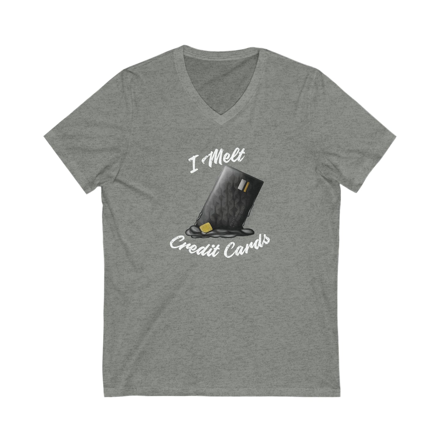 I Melt Credit Cards Women's Cut V-Neck T-Shirt