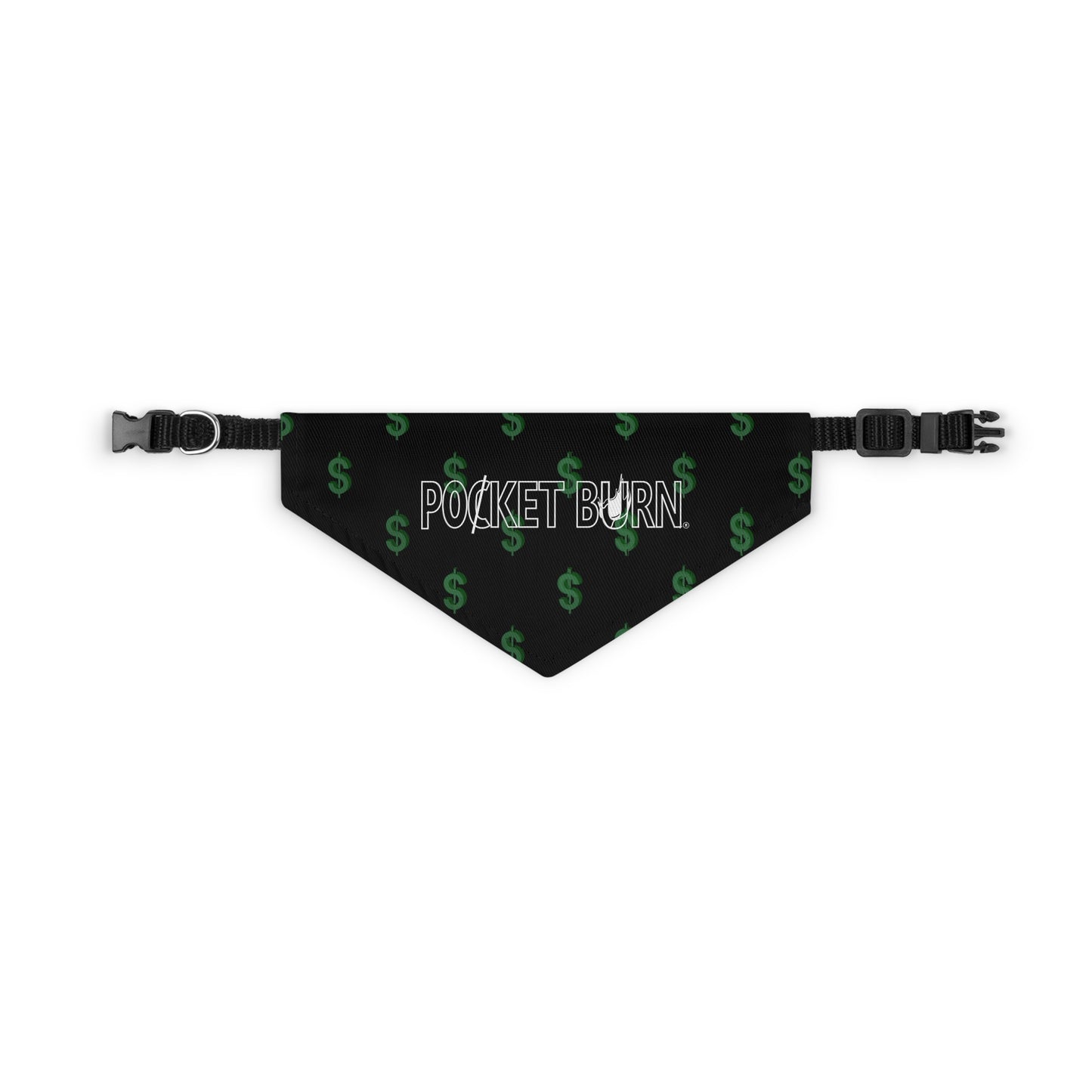 Pocket Burn Money Sign Pet Bandana Collar