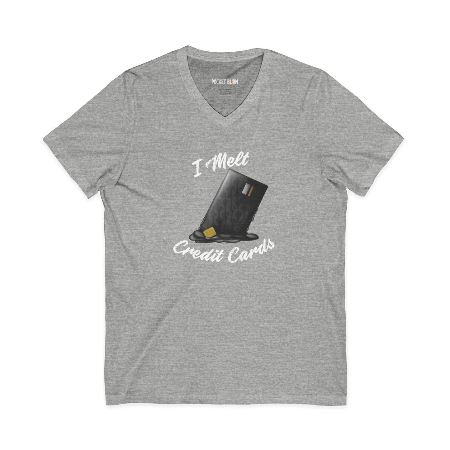 I Melt Credit Cards Women's Cut V-Neck T-Shirt
